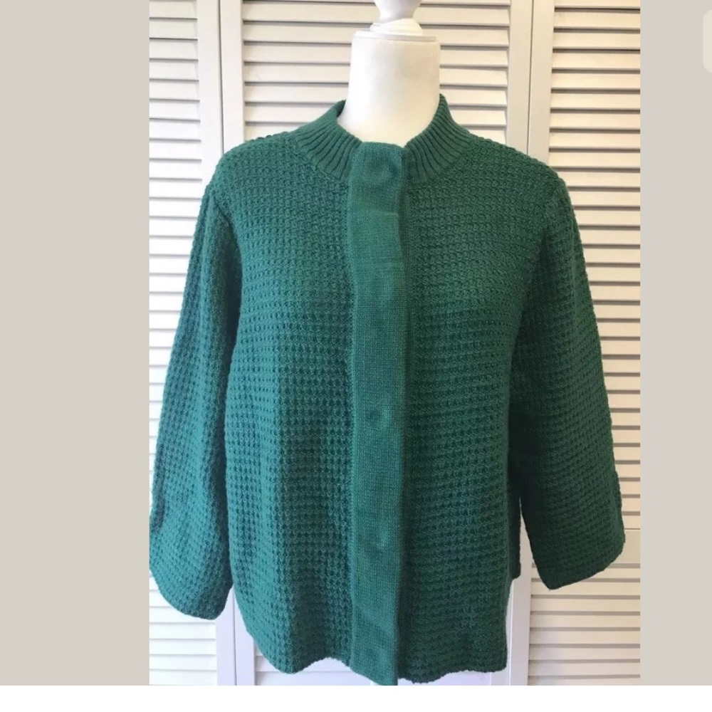 SZ 2 Chicos Knit Wool Sweater Cardigan Jacket NWOT